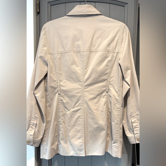 Club Monaco Tan Utility Coat, Small, patch pockets, cotton w/slight stretch - Picture 6 of 8